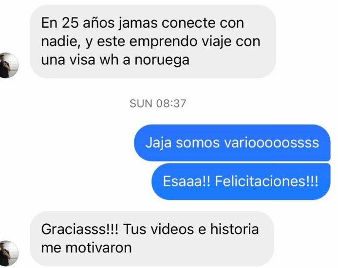 Testimonio de clienta Bar Viajes 4