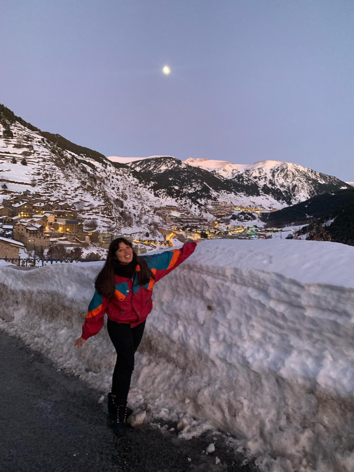Barbara viajando por Andorra